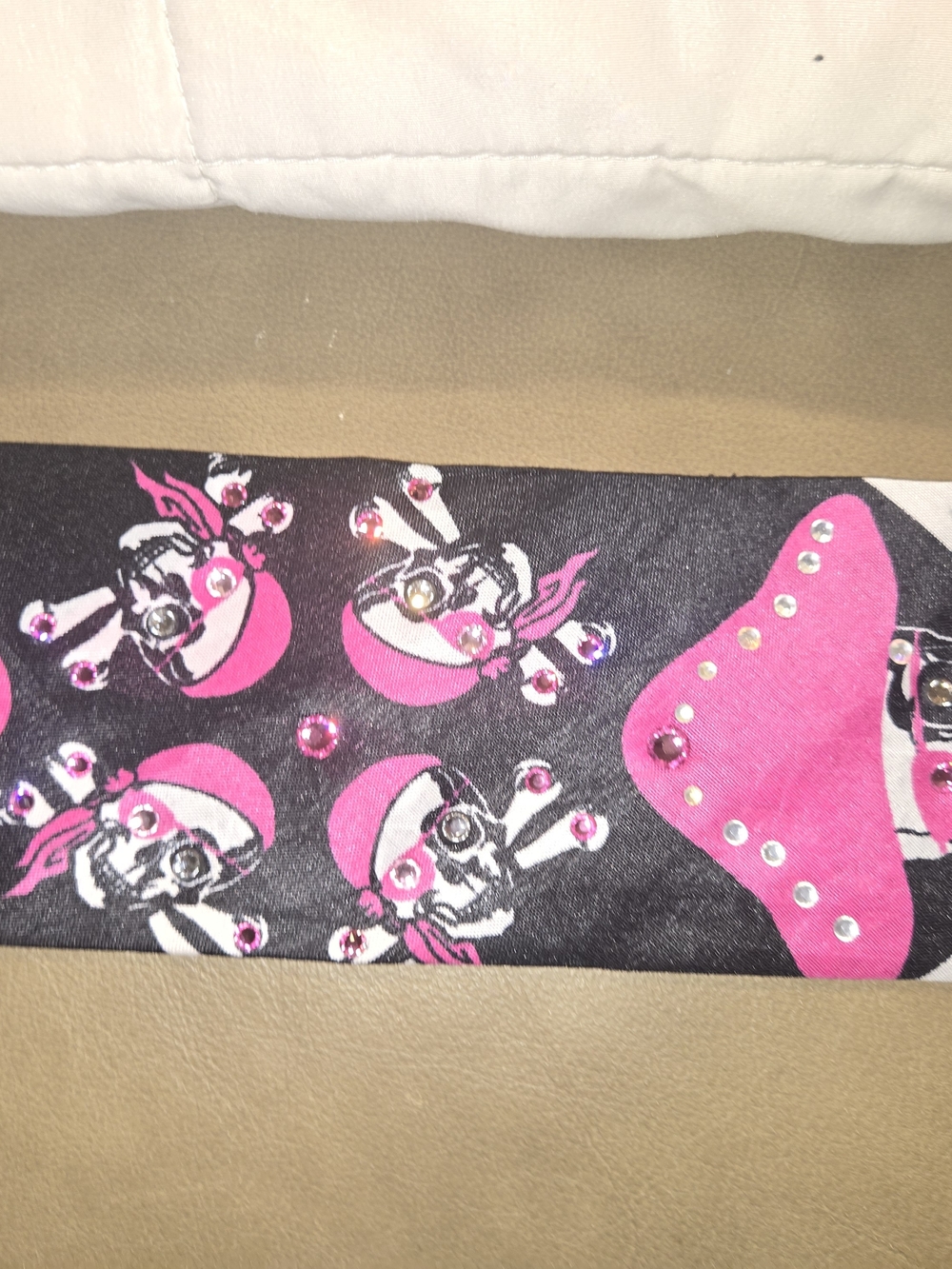 Skull & Pink Bling Women's Pirate Scarf Wrap Bandana